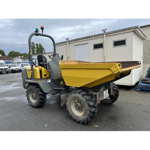 8 - A 2017 Wacker Neuson Compact 3001s dumper J136187 (diesel), odometer reading 1,079 hours only