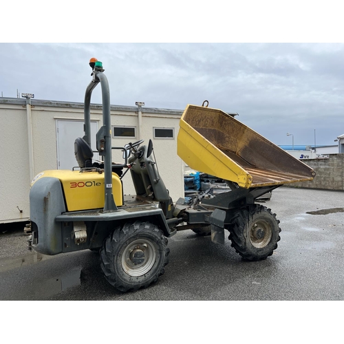 8 - A 2017 Wacker Neuson Compact 3001s dumper J136187 (diesel), odometer reading 1,079 hours only