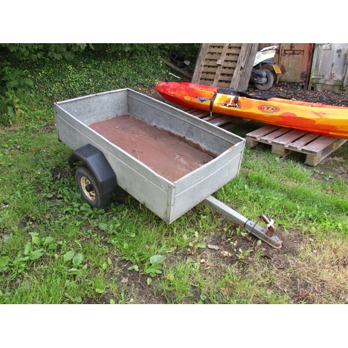 27 - A galvanised car trailer