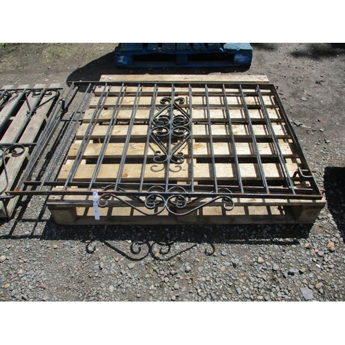 29 - A pair of wrought iron entrance gates (2.7m span approx)