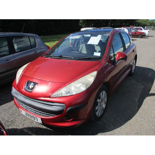 9 - A 2007 Peugeot 207 SE 1.6 HDi five door hatchback J89197 (diesel/manual), odometer reading 52,796 mi... 