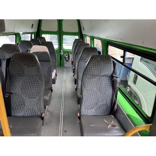 18 - A 2006 Ford Transit T430 2.4 TDCi sixteen seat minibus with rear wheelchair lift J77347 (diesel/manu... 