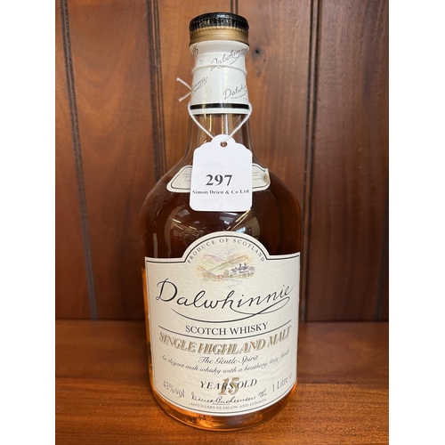 297 - A 1L bottle of Dalwhinnie Single Highland Malt Fifteen Year Old Scotch Whisky