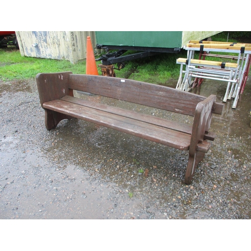 31 - A hard wood garden bench