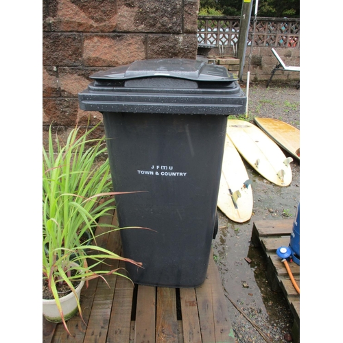 47 - A grey PVC wheelie bin