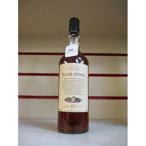 286 - A 70cl bottle of Blair Athol Highland 12 Year Old Single Malt Scotch Whisky