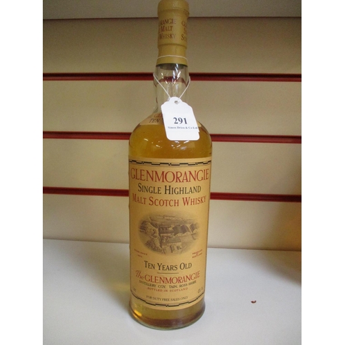 291 - A 1L bottle of Glenmorangie 10 Year Old Single Malt Scotch Whisky