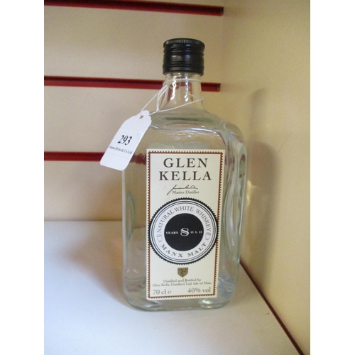 293 - A 70cl bottle of Glen Kella 8 Year Old Natural White Manx Malt Whiskey