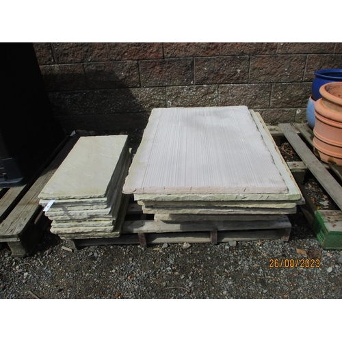 44 - A quantity of sand stone paving