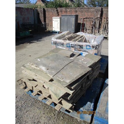 66 - A pallet of natural stone paving