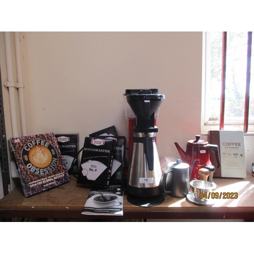 106 - A Techni Vorm Moccamaster coffee percolator together with a range of accessories and other coffee ma... 