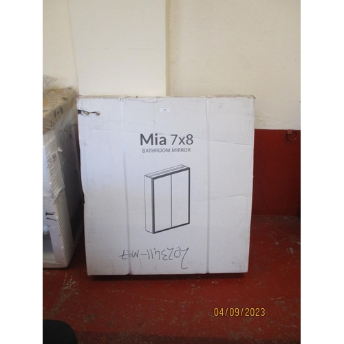 160 - A Mia 7 x 8 bathroom cabinet with mirrored frontage - new and boxed