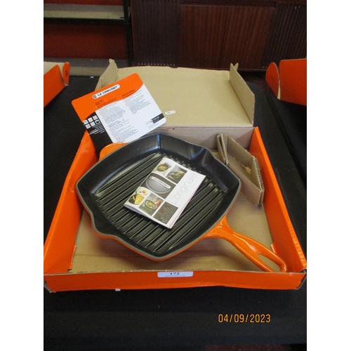 172 - A Le Creuset square skillet grill pan (26cm) - new and boxed