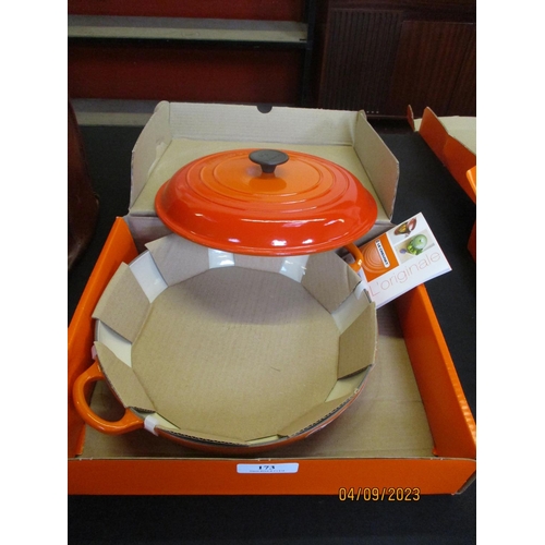 173 - A Le Creuset round shallow lidded casserole dish (30cm) - new and boxed