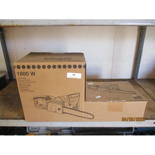 89 - An 800 watt chainsaw - new and packaged