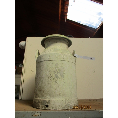 94 - A vintage aluminium Jersey Milk Marketing Board milk churn