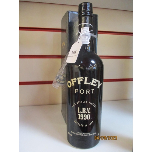 208 - A bottle of Offley late bottled 1990 vintage port