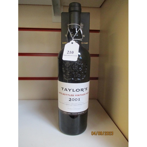 210 - A bottle of Taylor's late bottled 2001 vintage port