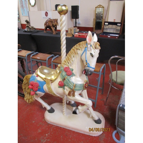 228 - A full sized model of a fairground carousel horse