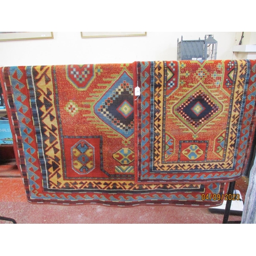 235 - A Louis de Portere 100% wool floor rug (1.9m x 1.4m ) together with a matching floor rug (1.4m x 0.7... 