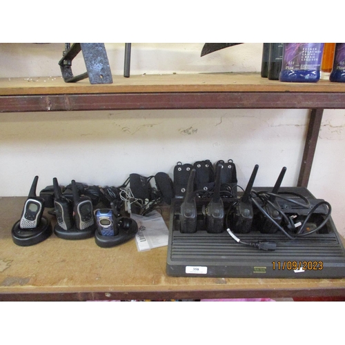 358 - A range of Motorola hand held radios, chargers and associated items