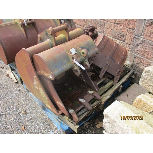 48 - A set of four excavator buckets