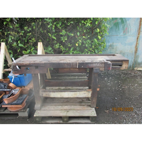 57 - A vintage carpentry work bench