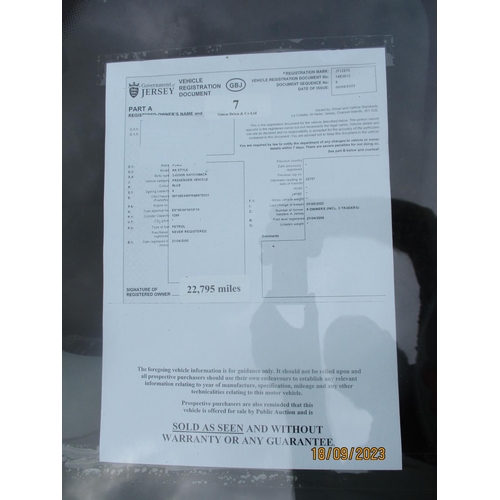 7 - A 2008 Ford KA Style 1.3 three door hatchback J112570 (petrol/manual), odometer reading 22,795 miles... 