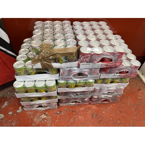 362 - Fourteen cases of carbonated soft drinks