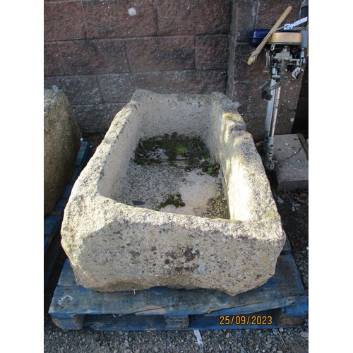 98 - An antique Jersey granite trough