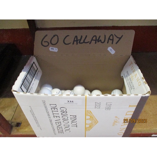 335 - A quantity of Calloway golf balls (circa 60)