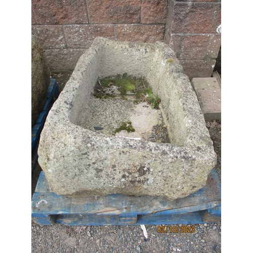 52 - An antique Jersey granite trough