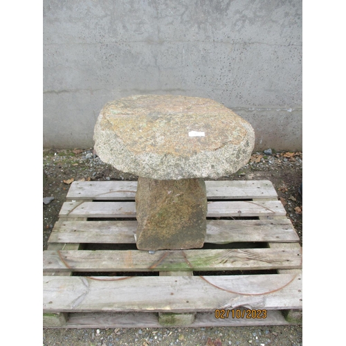 67 - A Jersey granite mushroom