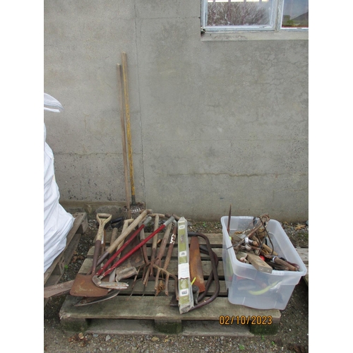 68 - Assorted garden and hand tools