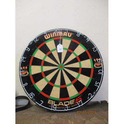 389 - A Winmau Blade 5 dart board