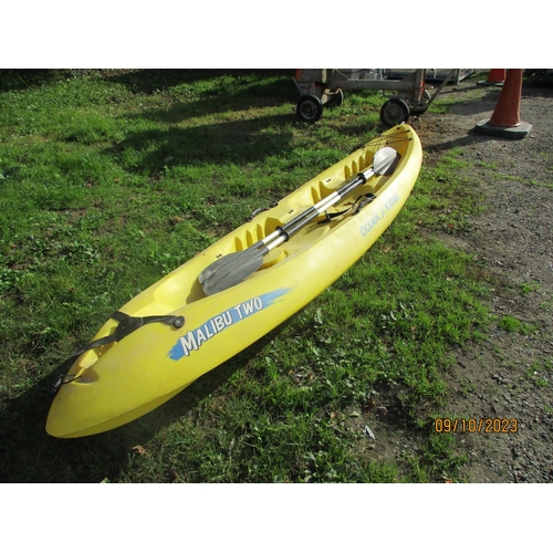 24 - An Ocean Kayak Malibu Too two person kayak complete with paddles