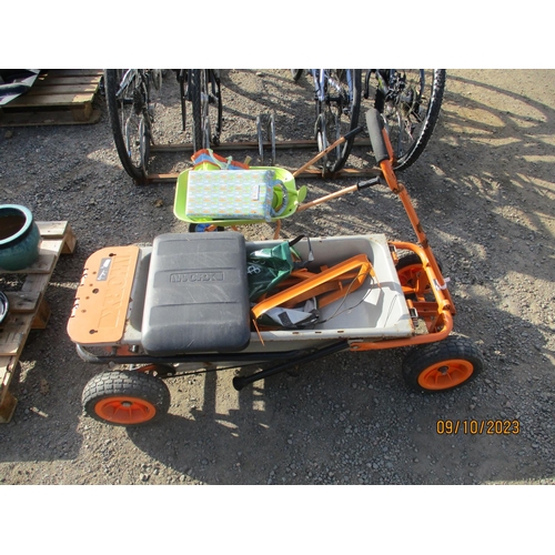 67 - A Worx multi function hand cart together with a child's wheelbarrow and gardening set