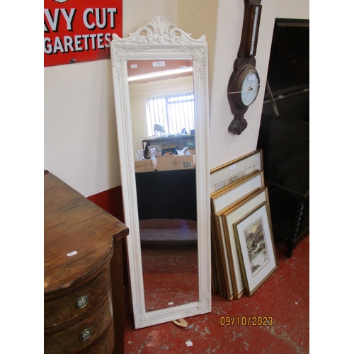 242 - A floor standing rectangular dressing mirror