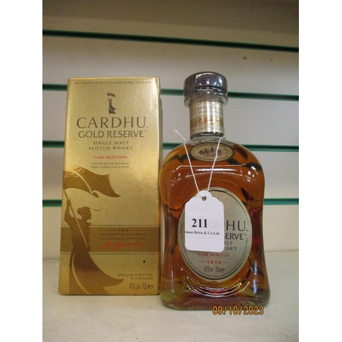 211 - A presentation bottle of Carduh Gold Reserve Single Malt Scotch Whisky