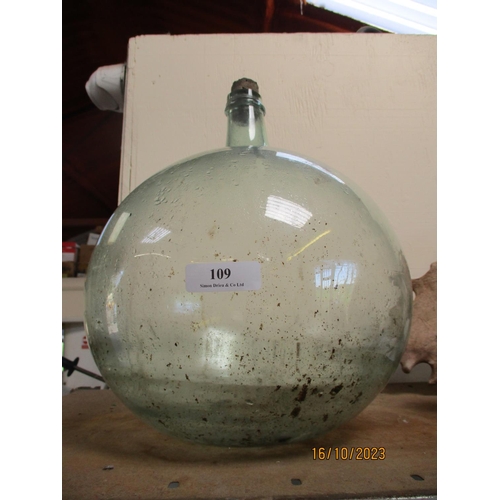 109 - A vintage glass carboy