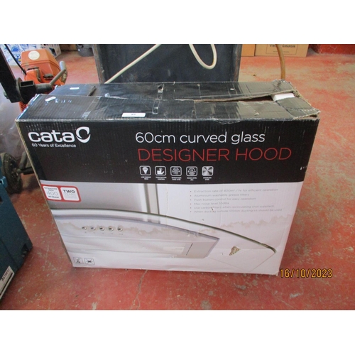 89 - A Cata 60cm curved glass designer cooker hood