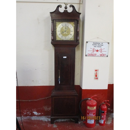 166 - An early nineteenth century eight day long case clock