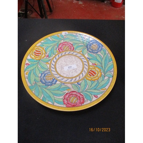 233 - A Crown Ducal tube lined pottery charger