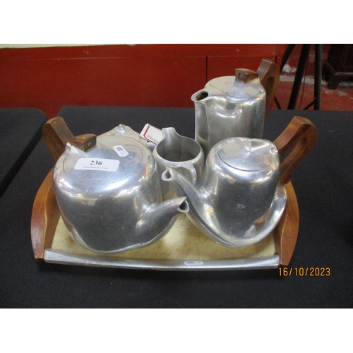 236 - A Picquot Ware mid century six piece tea service