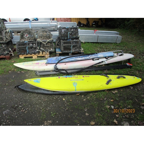 32 - Two wind surfing boards and accessories