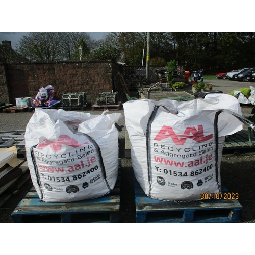 Two bulk bags of slate aggregate