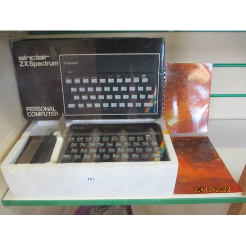 183 - A mid century Sinclair ZX Spectrum personal computer in original packaging