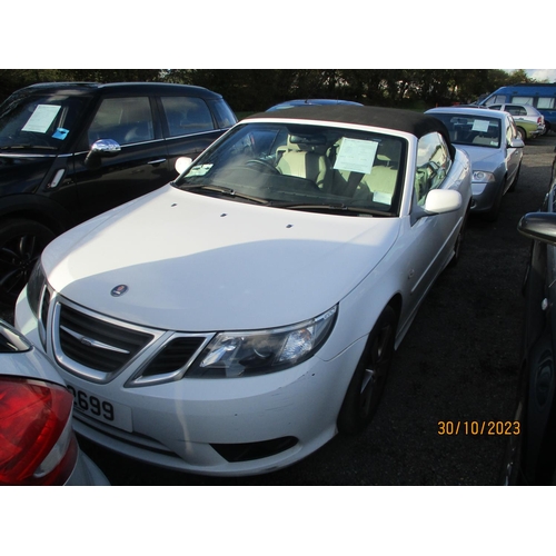 9 - A 2010 Saab 9-3 Vector 2.0 convertible J12699, (petrol/nanual) odometer reading 61,953 miles