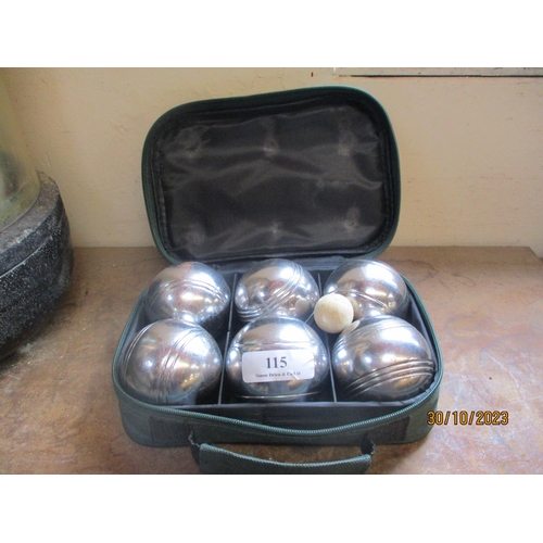 115 - A cased set of Proteam boules