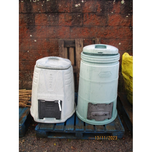 38 - Two PVC composting bins